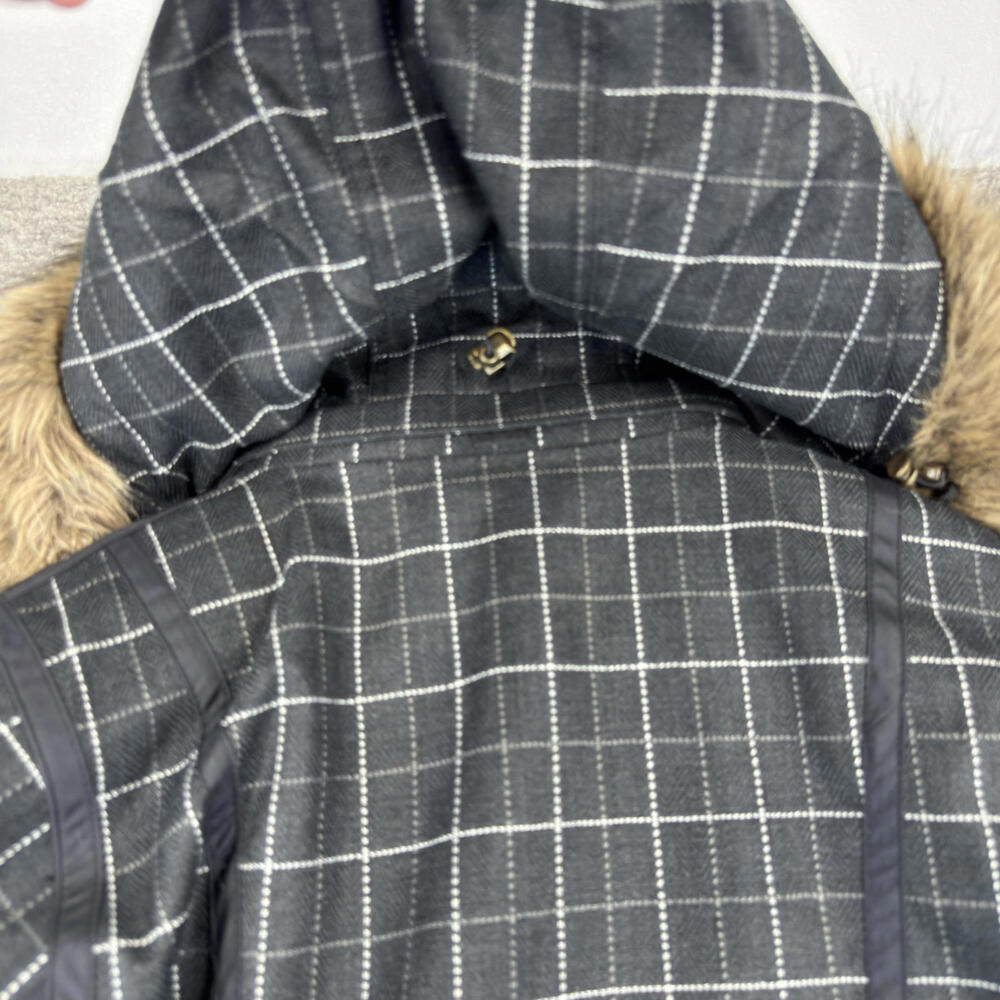 Obermeyer Dolly Black Plaid Faux Fur Hooded Ski Snow Jacket Women's‎ Size 4 - Picture 14 of 14